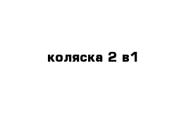 коляска 2 в1